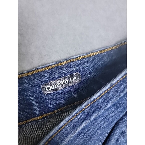 Judy Blue Jeans Womens 16W 36x26 Cropped Distressed High Rise Medium Fray Logo - Picture 9 of 13